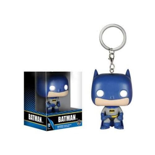Marvel Batman in blue keychain PVC Action Figure Collectible Model toys