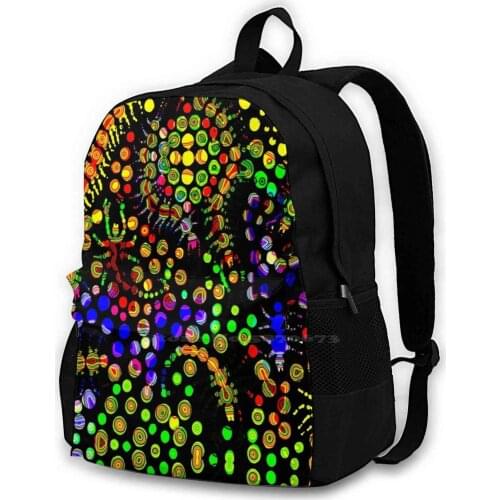 Creeping Marbles Fashion Travel Laptop School Backpack Bag Anthony Mrugacz Cambodia Texas Poland Flowers Soviet Retro