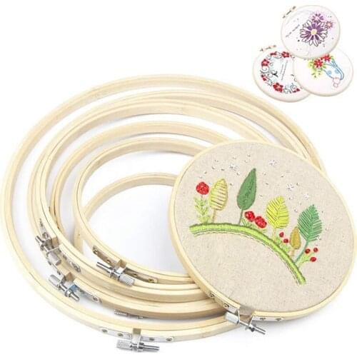 LMDZ DIY Embroidery Hoop Set Bamboo Circle Cross Stitch Hoop Ring for Making Craft Gift Home Supplies