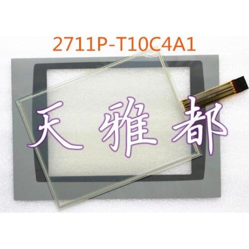 NEW PanelView Plus 1000 2711P-T10C4A1 2711P-T10C4A2 HMI PLC Touch screen AND Front label Touch panel AND Frontlabel
