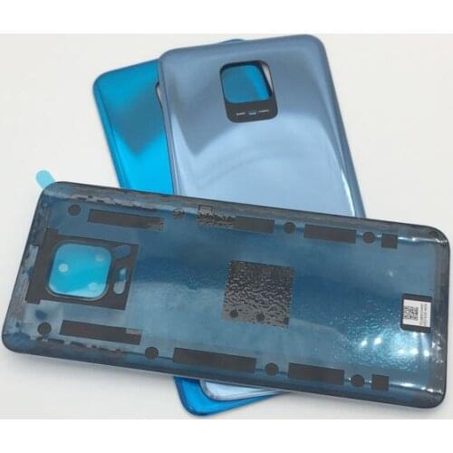 Original Battery Back Cover Housing Door For Xiaomi Redmi Note 9S / Note 9 Pro Max Glass Panel Rear Case with Adhesive Replace
