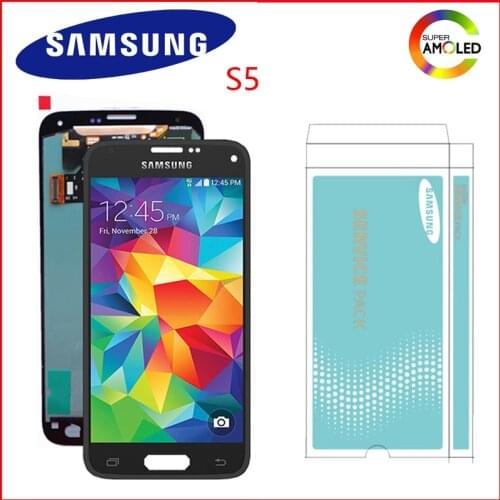 ORIGINAL SUPER AMOLED 5.1'' Display for SAMSUNG Galaxy S5 LCD Touch Screen for S5 i9600 G900 G900F G900M G900H SM-G900F