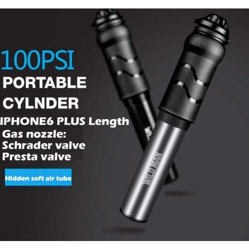 New Aluminium Alloy Portable Mini Bike Bicycle Pump 88g 100PSI Ultralight High Pressure Hand Inflator for Schrader/Presta valve
