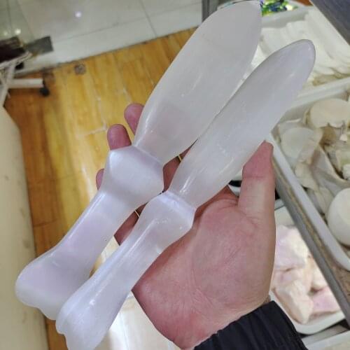 1pcs 30cm Natural white selenite Cuboid shape specimen stone and Crystal Gypsum dagger surface Quartz mineral home decor