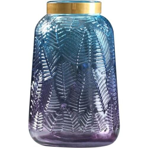 Luxury Lightweight Simple Glass Flower Vases Transparent Green Plant Hydroponic Equipment Home Decor SUB Sale