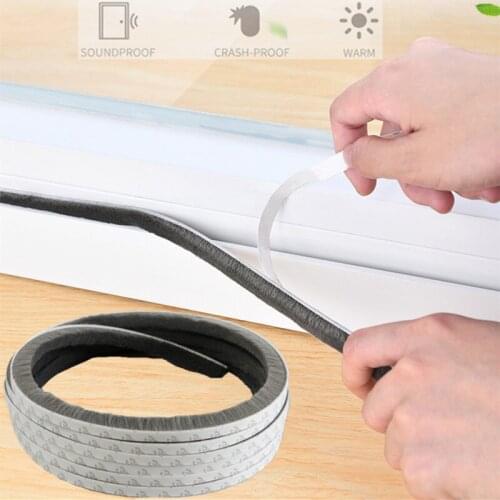 3M Self Adhesive Door Window Sealing Strip Soundproof brush seal Weather Stripping burlete puerta mousse acoustique foam Filler