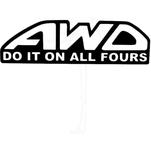 Awd Do It on All Fours Sticker Motorcycle Personality Decal PVC Decals Can Be Customized for Various Car Colors, 18*5CM