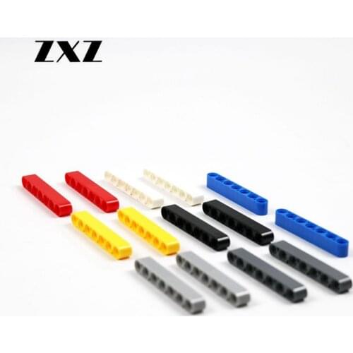 50PCS Bulk Building Blocks Technical Liftarm 1x7 Thick MOC Transport Truck Crane Model Accessories Parts 32524 Beams Toys