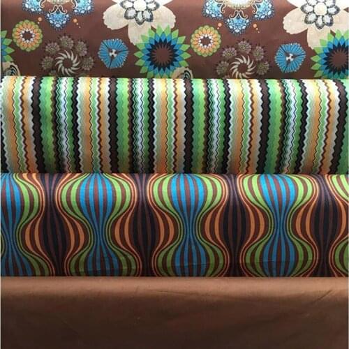 HLQON Printed Cotton Linen Fabric For DIY Quilting & Sewing Sofa,Cushion Material Curtain,Bag,patchwork Table Cloth