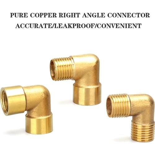 1/8" 1/4" 3/8" 1/2" internal thread x external thread 90 degree bronze elbow pipe joint for fuel copper connector joint