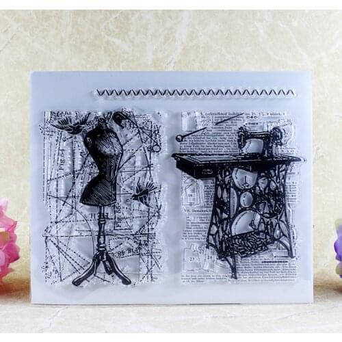 YLCS160 Sewing Silicone Clear Stamps For Scrapbooking DIY Album Paper Cards Making Decoration Embossing Rubber Stamp 18x15cm