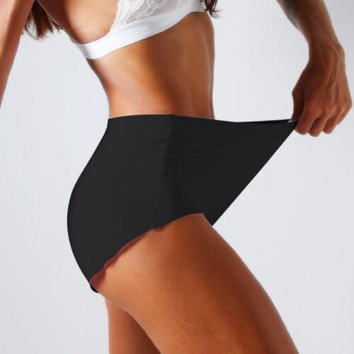 Womens Panties Seamless Cotton Crotch Underwear Solid Color Plus Size Lingerie Briefs Comfortable Female Underpants