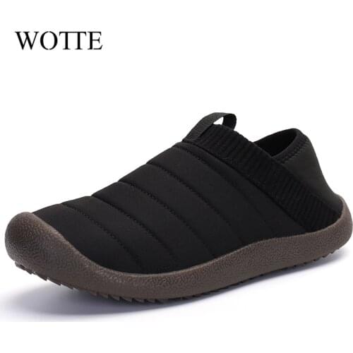 Winter Slippers Warm Men Shoes Waterproof Couples Casual Shoes Non-Slip Plush Cotton Indoor Outdoor Cozy Home Slides Big Size 48