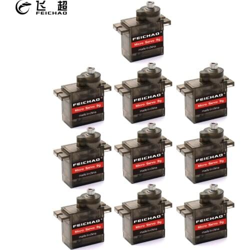 10PCS FEICHAO Mini SG90 9g Micro Servo for RC Helicopter Airplane Car Boat MG90S Metal/SG90 Plastic Gear Micro Servo Optional