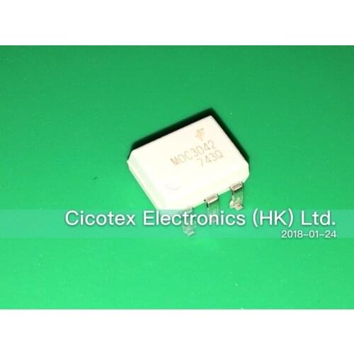 10pcs/lot MOC3042SM SOP6 MOC3042 OPTOISOLATOR 4.17KV TRIAC 6SMD MOC3042SR2M