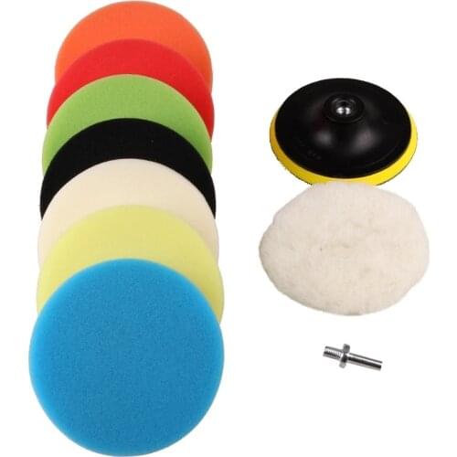 10Pcs Car Polish Pad Polishing Wax Sponge 3-7inch Pulidora Gadget Coche Polijstschijf Pulimento Pady Polerskie Esponja Pulido