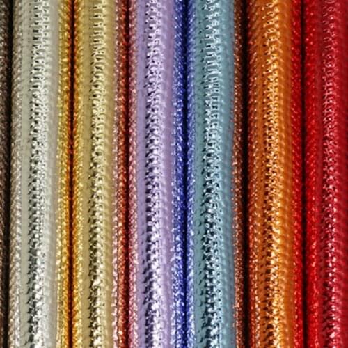 10 yards roll Imitation cotton velvet backing PU leather fabric ball pattern metallic synthetic leather luggage shoes wholesale