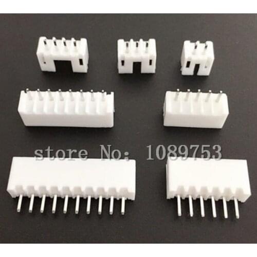 100 pcs of PH 2.0mm 2-10Pin Straight JST Socket Male Connector White