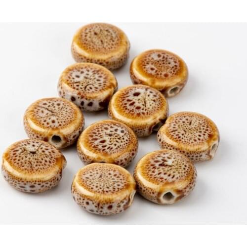 15# 20pcs Round Shape Porcelain Bead For Jewelry Making for necklace making Ceramics China Ceramics beads #A521A