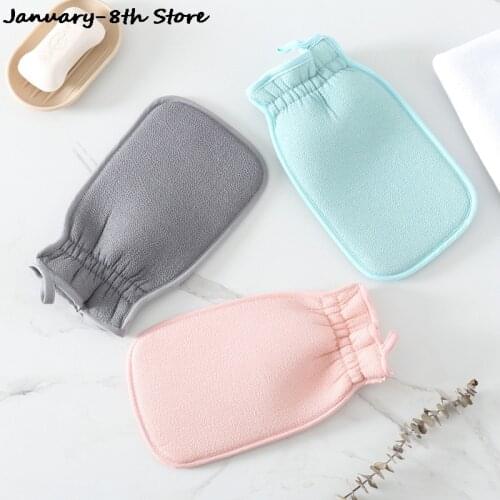1x Exfoliator Mitt Pink Bath Shower Dead Skin Removal Gloves Bath Gloves Scrubbing