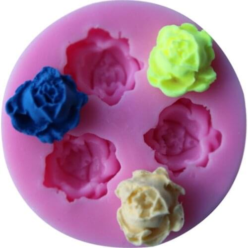 3-rose cooking tools christmas wedding decoration Silicone Mould Fondant Sugar Bow Craft