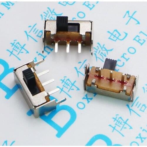 30pcs/SK12F14 Horizontal 2 files 5 Pin Side dial Handle 4MM Toggle switch Slide switch