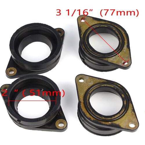 4x Motorcycle Carb Carburetor Intake Interface Adapter Manifold Rubber Boot Set For Honda CBR1000RR CBR 1000 RR 2004 2005