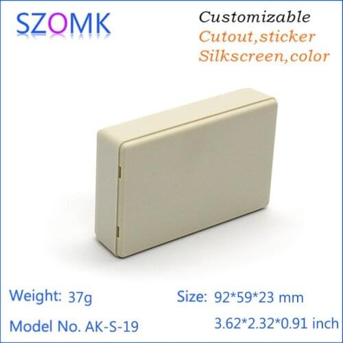 50pcs good price small plastic terminal box Enclosure black color little box for electronic 92*59*23MM abs swith housing for pcb