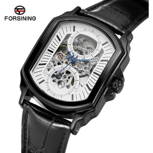 Fashion WINNER Brand Male Automatic Skeleton Mechanical Luxury Wrist Watches High Quality Leather Casual Business Watch Man