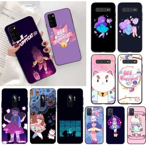 CUTEWANAN Bee And Puppycat DIY Luxury Phone Case for Samsung S20 plus Ultra S6 S7 edge S8 S9 plus S10 5G lite 2020