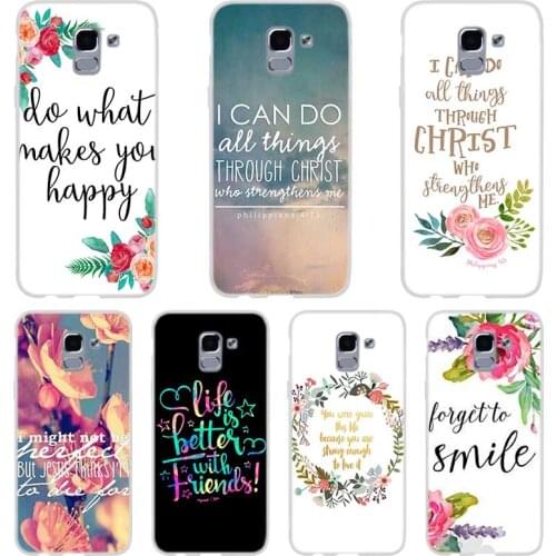 Bible verse Philippians Jesus Christ Christian Phone case For Samsung Galaxy J6 J4 J8 Plus J7 2018 J3 J5 J7 Prime Pro 2017 2016