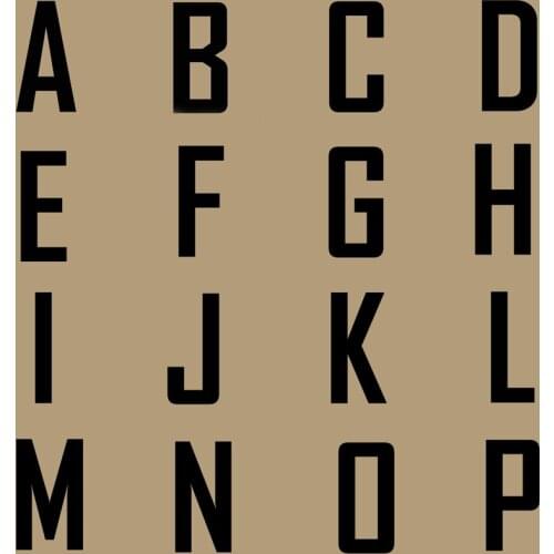 Black 26 Letter Patch Iron On Transfers For Clothing Thermo Sticker On Clothes Vinyl Heat Transfer Thermal Transfer For Clothes