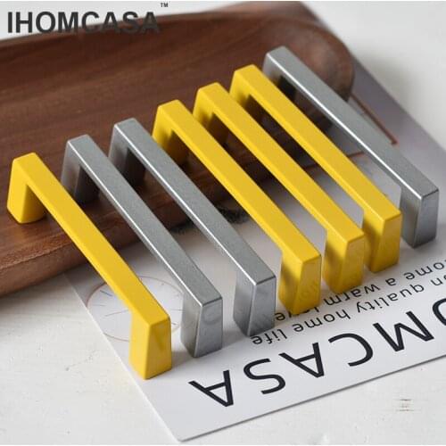 IHOMCASA Modern Style Color Cupboard Furniture Handle Childrens Room Kindergarten Cabinet Knob Wardrobe Drawer Hardware Pulls
