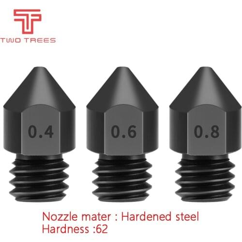 3D Printer parts MK7 MK8 steel Mold Super Hard nozzle m6 Threaded Corrosion-Resistant 1.75mm for Ender 3 CR10 Ender 3 PRO