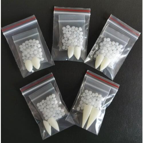 Suit Resin Vampire Teeth Fangs Halloween Props Diy Teeth Plus Glue Teeth Props Cosplay Environmentally Friendly Vampire Party