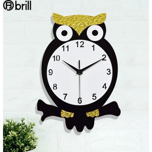 Cartoon Cute Wall Clock for Bedroom Silent Handmade Wall Clock for Children Room Lovely Shape Wall Clock Home Decoration Animal