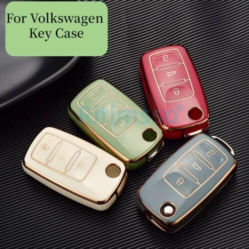 Soft TPU Car Remote Key Case Full Cover Holder For Volkswagen VW POLO Tiguan Passat B5 B6 B7 Golf EOS Scirocco Jetta MK6 Octavia