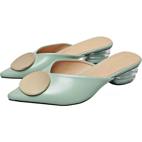 FamtiYaa Summer Womans Slippers Slides Mules Shoes Women Pointed Toe Chaussure Femme Sandals Outdoor Beach