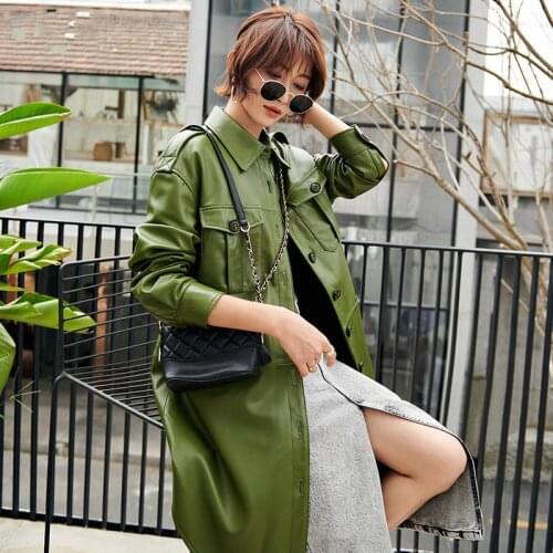 2020 New Genuine Leather Jacket Women 100% Sheepskin Coat Female Spring Autumn Real Leather Jackets Windbreaker KQN59010 KJ3374