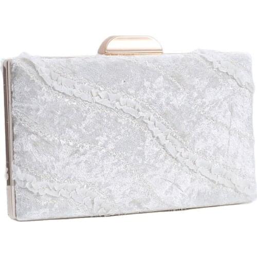 2021 new Fashion velvet clutch bag women luxury evening handbag bride fringe Lace disigner clutch bag wedding purse bride wallet