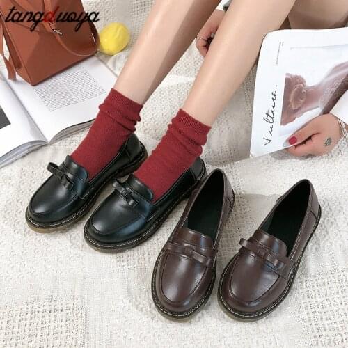 New Japanese Style College Student Shoes Cosplay Lolita Shoes for Women/Girl Fashion Black Platform Shoes lolita shoes bow