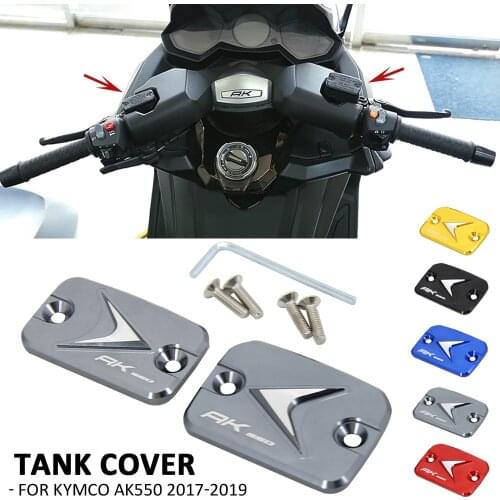 NEW Motorcycle Accessories Front Brake Fluid Reservoir Gas Fuel Tank Filler Oil Cap Cover For KYMCO AK550 AK 550 2017-2019