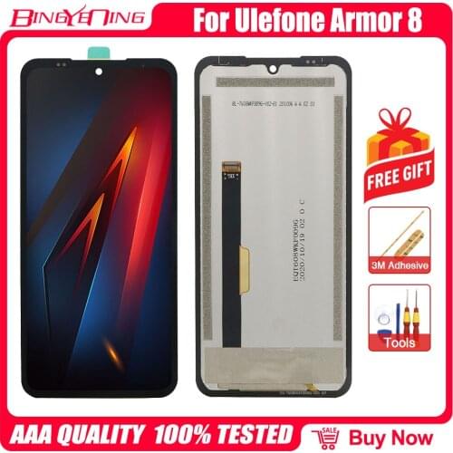 New Original For Ulefone Armor 8 Screen Assembly Display Screen + TP Waterproof Foam Module Replacement