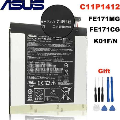 ASUS Original Battery C11P1412 For ASUS Fonepad 7 FE171MG/CG K01F/N FE171CG FE171MG K01F K01N Tablet Battery 3910mAh + Tools