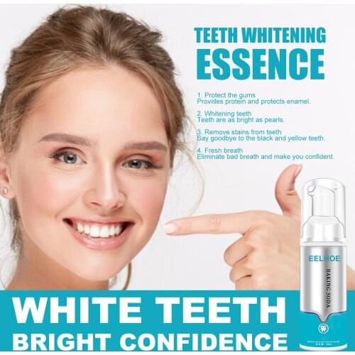 Toothpaste Teeth Whitening Foam 60ml Deep Cleaning Stain Remover Whitening Mousse Freshen Breath for Oral Cleaning