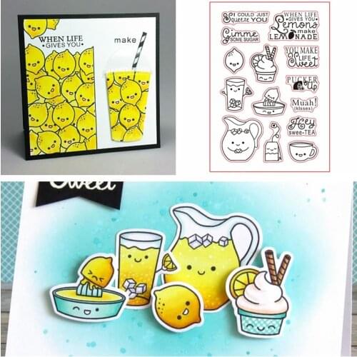When Life Give You Lemone Make Lemonade Clear Stamps For DIY Card Making Lemons+Phrases Kids Transparent Silicone Stamp new 2019