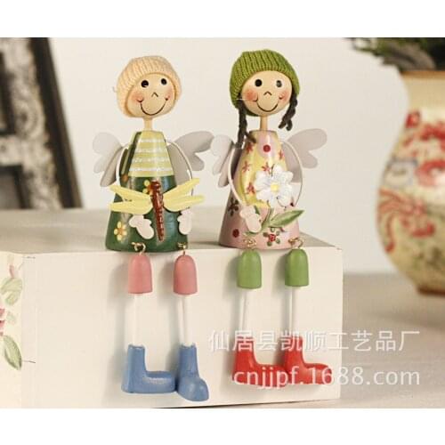 Factory direct creative crafts ornaments painted wooden doll couple single price LL-1388F F