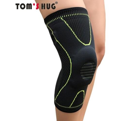Toms Hug Silicon Knee Warm Spring Support Brace Pad 1 Pair Leg Arthritis Injury Gym Sleeve Anti Slip Strip Meniscus Kneepad