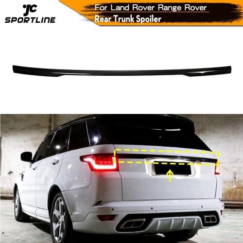 Rear Trunk Spoiler Boot Lip Wing Middle Spoiler For Land Rover Range Rover Carbon Fiber
