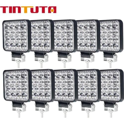 10PCS Led headlights led car work light work bar 16LED 9-30V Car Headlight Fog Light Car Accessories Car Light led spotlight 12v